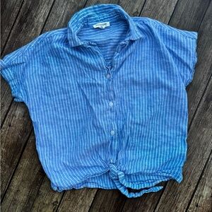 Beachlunchlounge Blue and White Striped Shirt